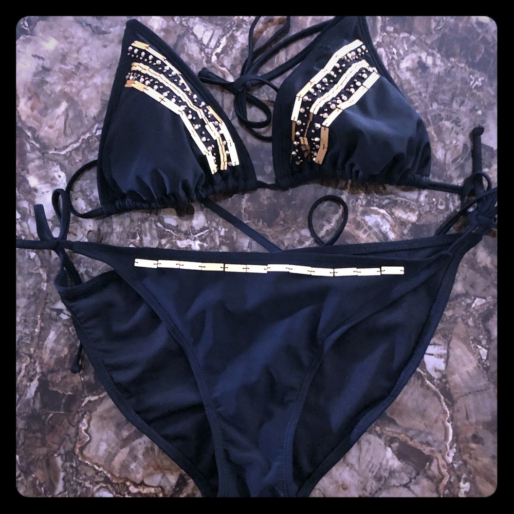 Black and gold bikini
